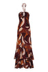 Sevillana Crepe Chine Maxi Dress / Purple Horses
